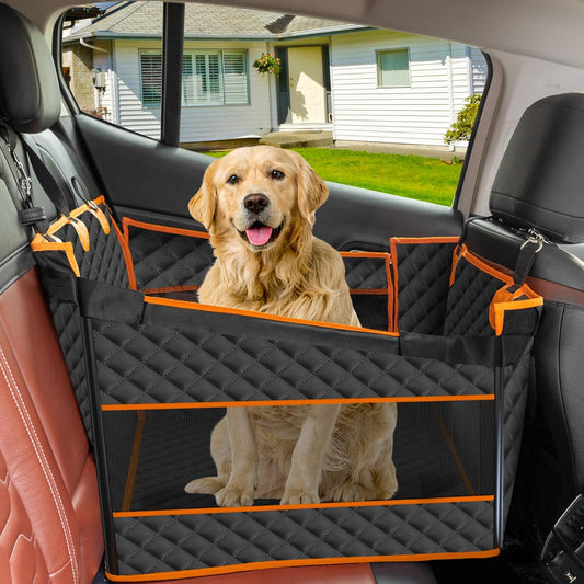 Foldable Large Dog Car Seat w/ Waterproof Fabric