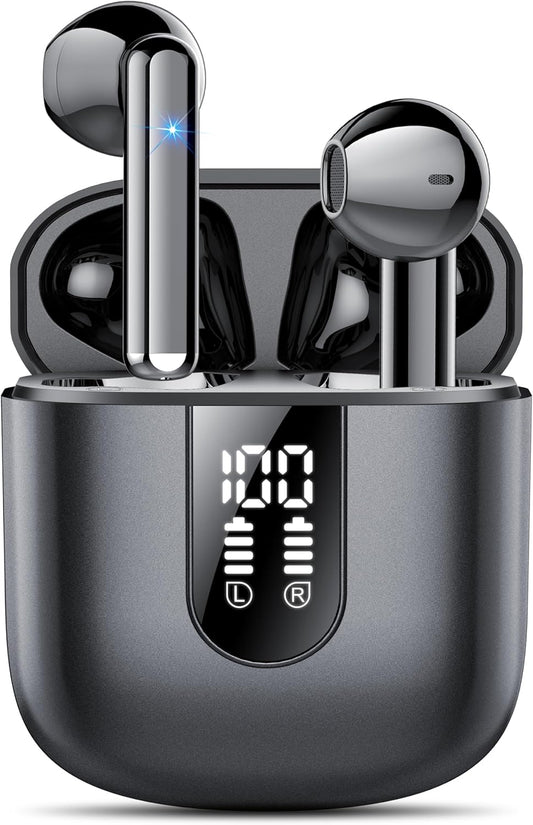 HiFi Stereo Sound Wireless Earbuds - 30H Playtime, Dual Display, IPX7 Waterproof - Jesebang