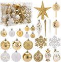 130 Pcs Christmas Ball Ornaments Set - Elegant Shatterproof Tree Decor