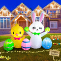 6 FT Easter Inflatables Outdoor Decorations - Built-in LED Yard Bunny