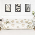 MEETSKY Couch Cover for 3 Cushion Sofa - Chenille Slipcover, Khaki