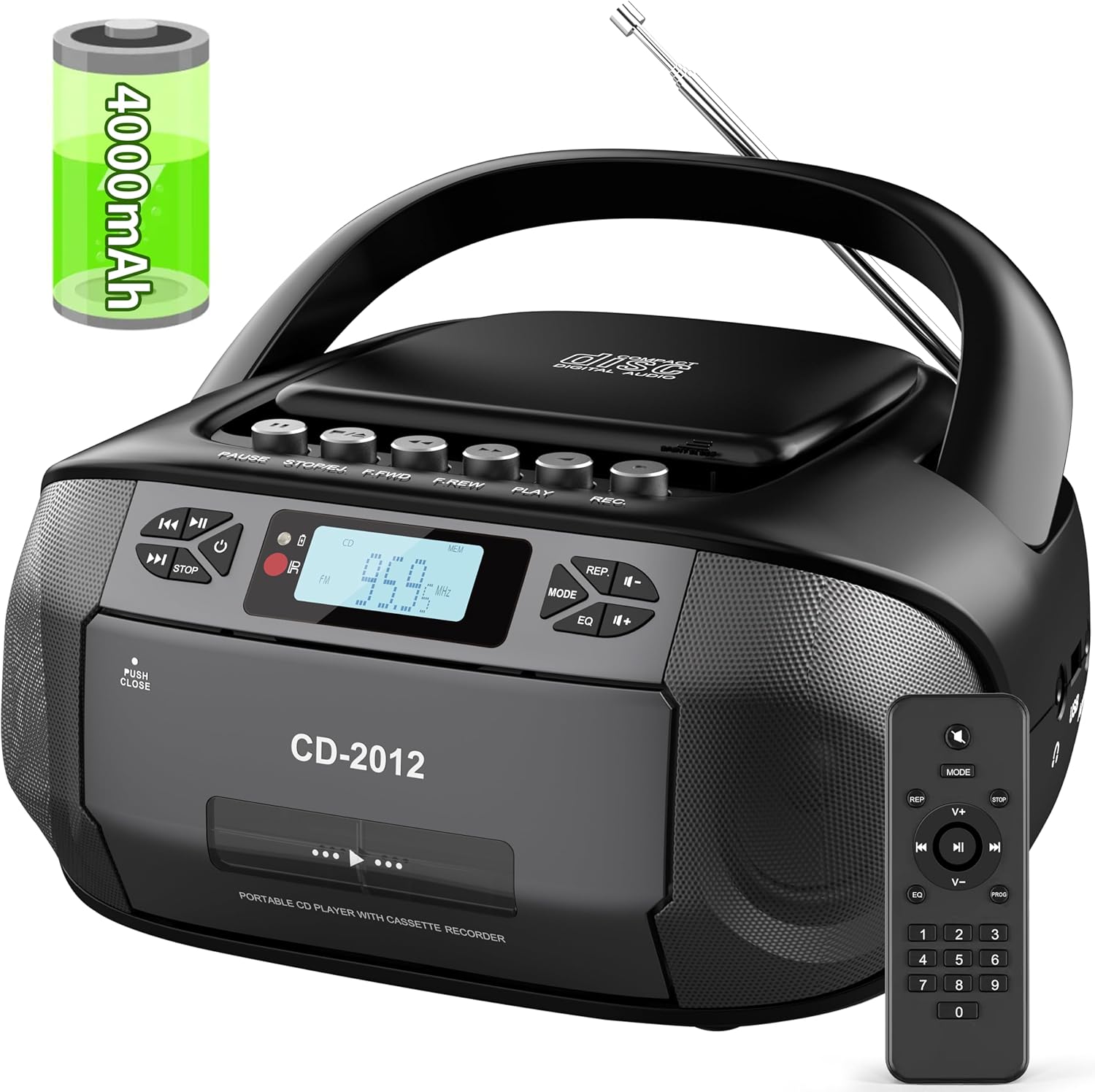 All-in-One Boombox Cassette CD Player with Bluetooth 5.3 Features