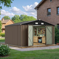 8 x 10 FT Outdoor Storage Shed - Large Metal Garden Shed for Backyard