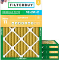 Filterbuy 18x20x2 Air Filter MERV 11 for Pet and Allergy Defense