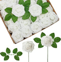 InnoGear Artificial Flowers 100 Pcs White Foam Fake Roses