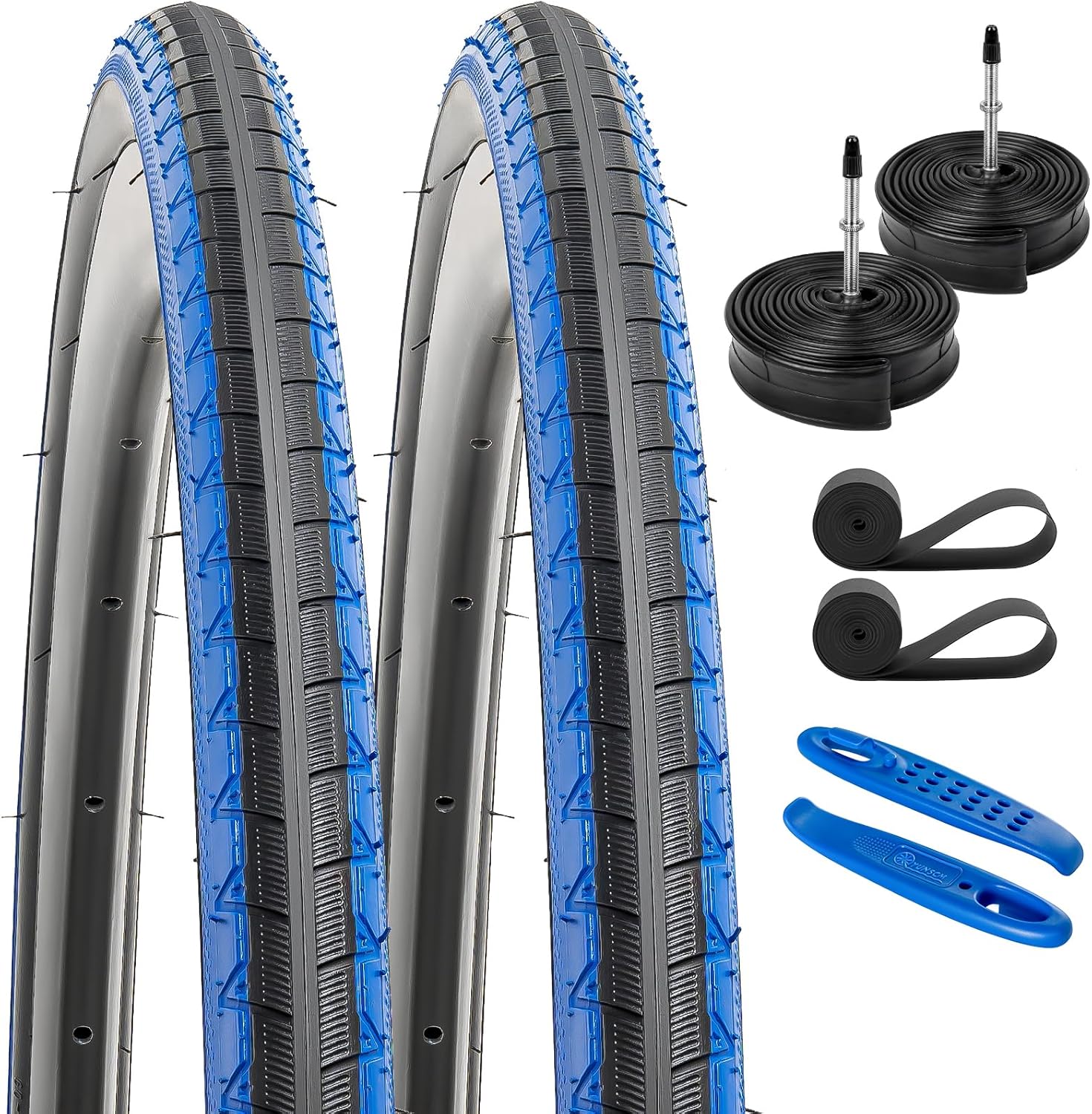 2-PCS 700C Road Bike Tires and Heavy Duty Tubes for Cyclists