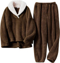 Arssm Mens Fluffy Pajamas Set for Cozy Winter Loungewear