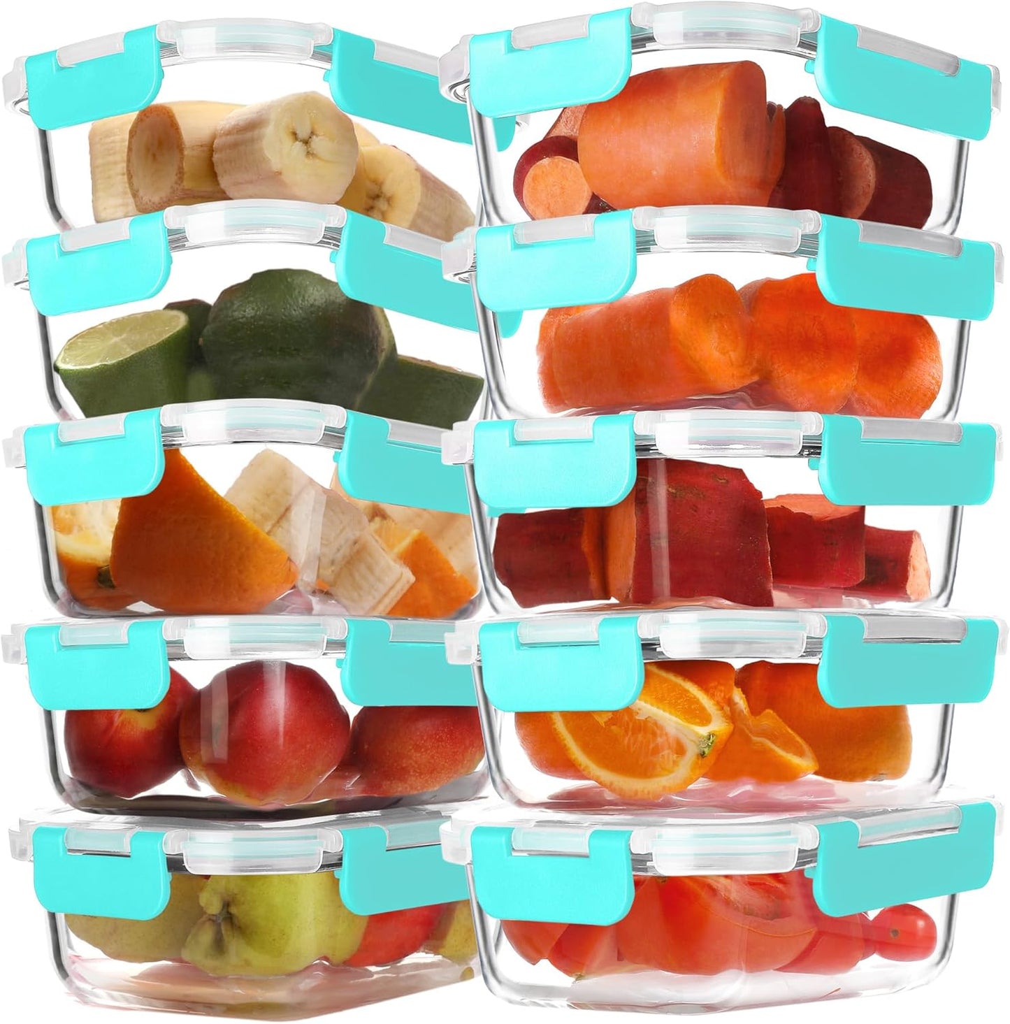 22 oz Glass Meal Prep Containers for Easy Food Storage