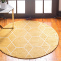 Unique Loom Trellis Frieze Area Rug 6ft Round - Soft, Easy Clean