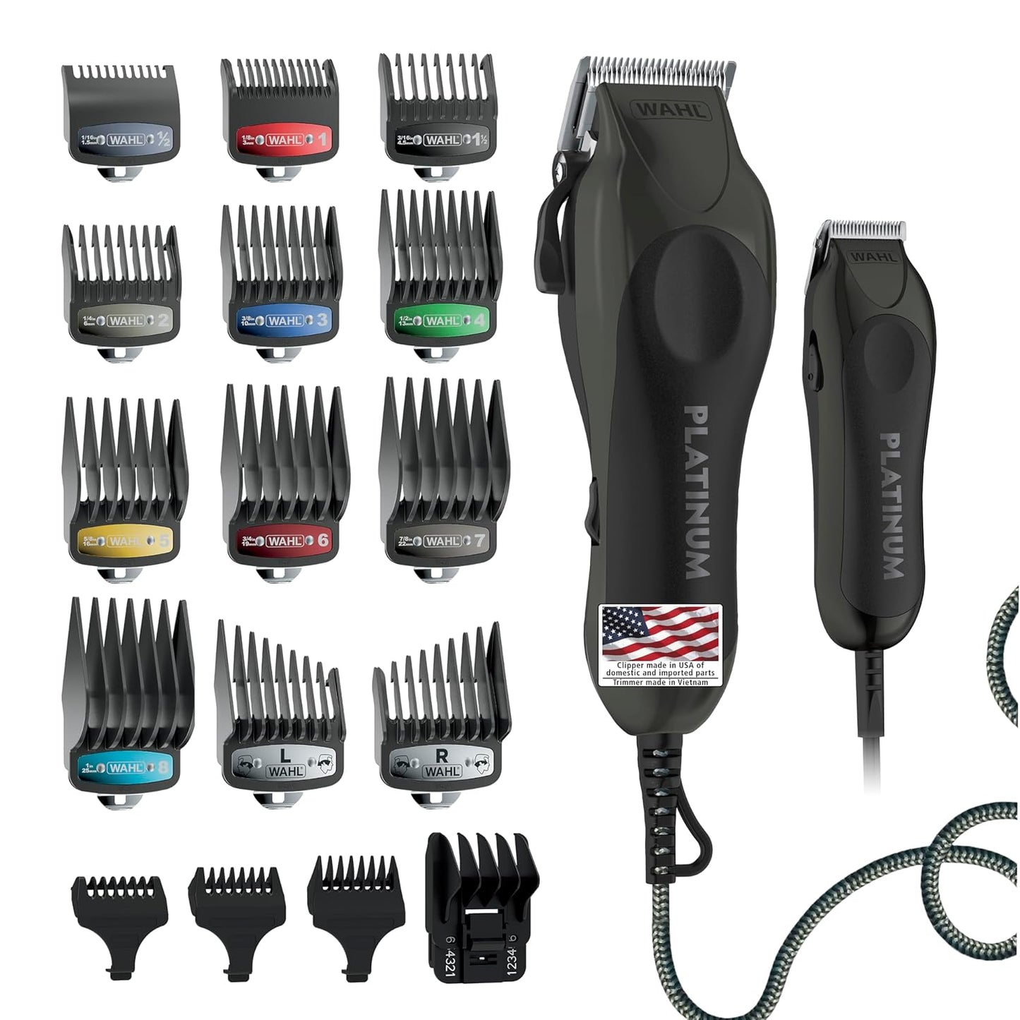 Wahl Pro Series Platinum Hair Clipper & Trimmer Kit for Home Use