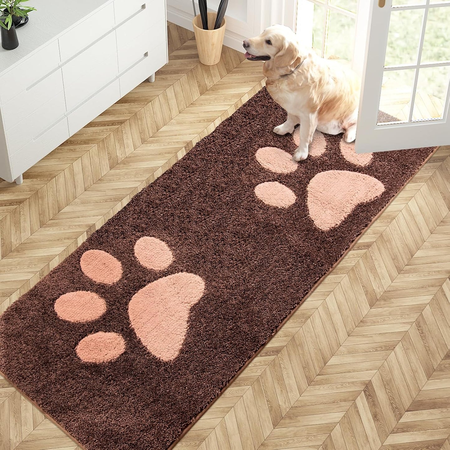 Dirt Trapping Door Mat 32in x 70in Non-Skid Microfiber Rug
