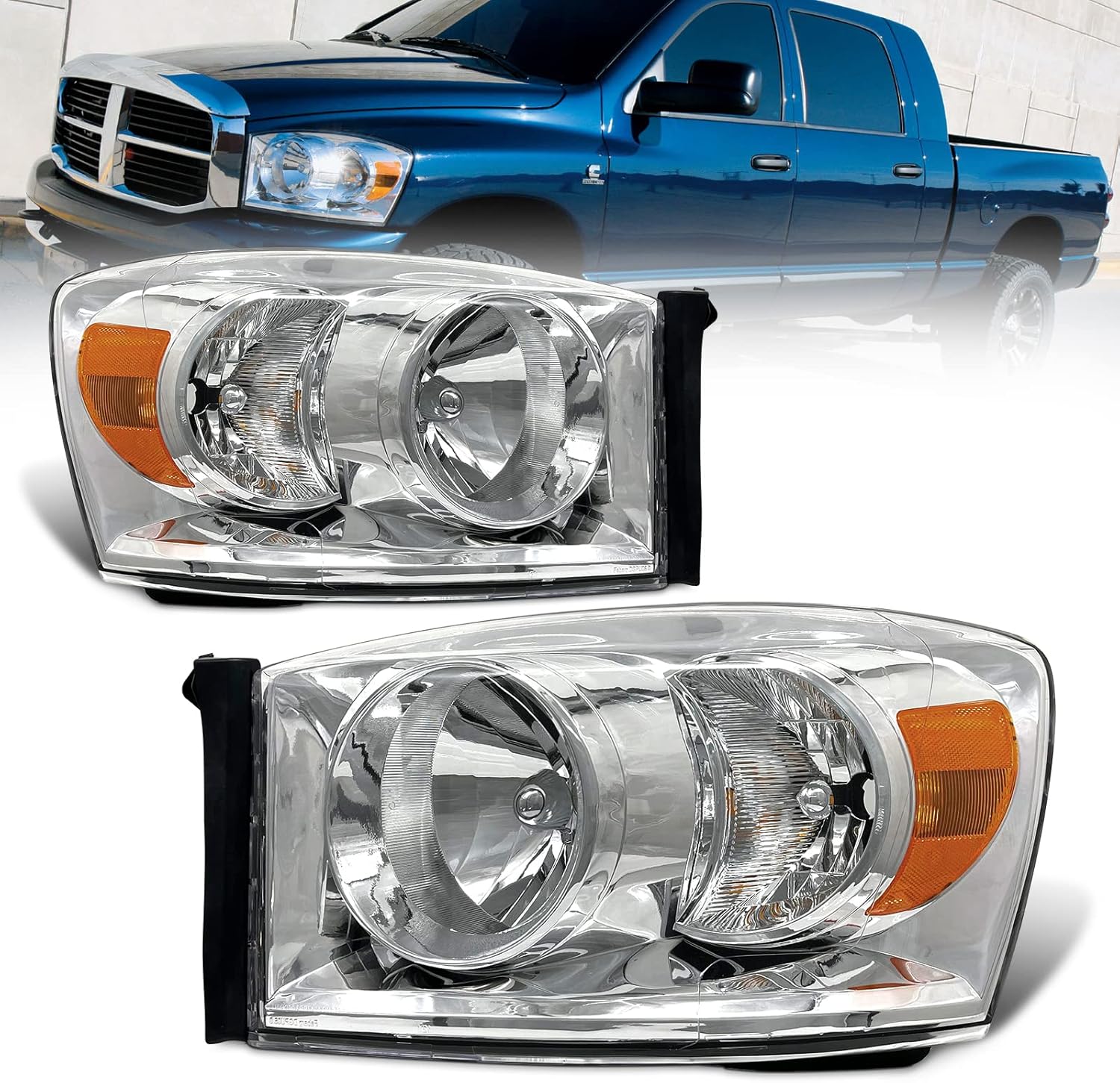 AS Headlight Assembly for 2006-2009 Dodge Ram 1500 2500 3500