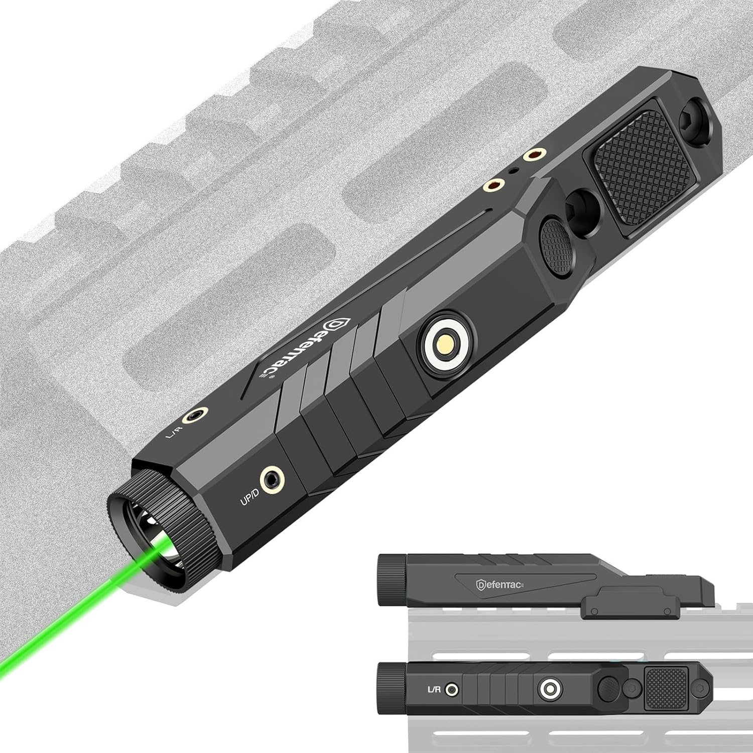 DEFENTAC 1600 Lumens Green Laser Light Combo for Rifles