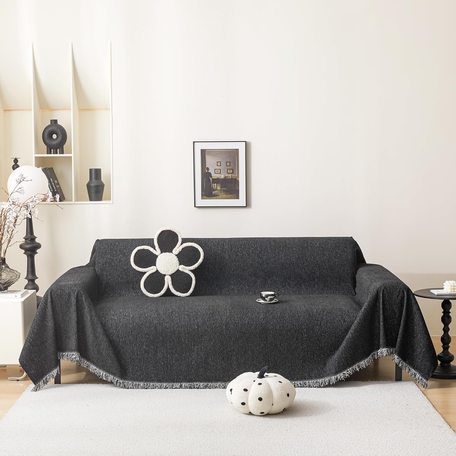 MEETSKY Couch Cover for 3 Cushion Sofa, Pet Friendly & Stylish