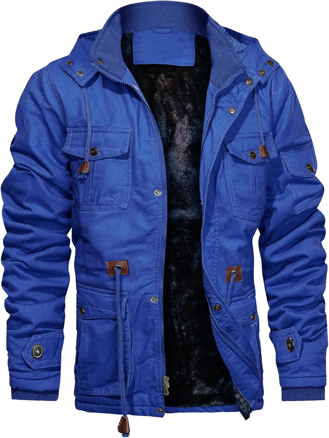 CHEXPEL Men's Thick Winter Jackets with Hood for Cold Weather