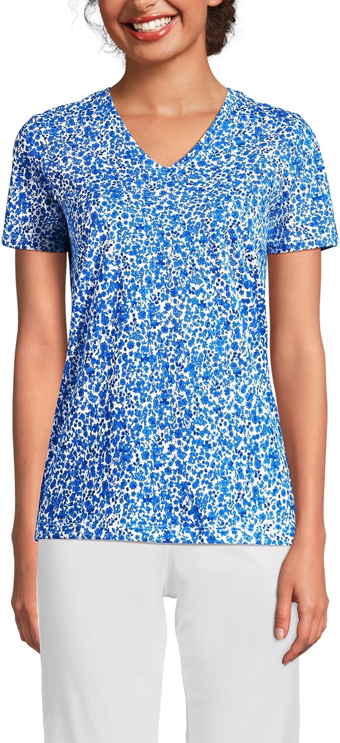 Relaxed Supima Cotton V-Neck T-Shirt for Women - Versatile Style