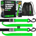Motorcycle Tie Down Straps 2 Pack - Lab Inspected 2,200lb Break