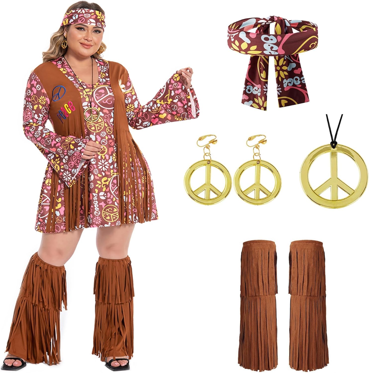 Plus Size Halloween Costumes for Women: Spider and Hippie Styles