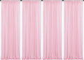 Pink Sequin Curtains 4 Pcs 2ft x 8ft Sequin Photo Backdrop - Dazzling