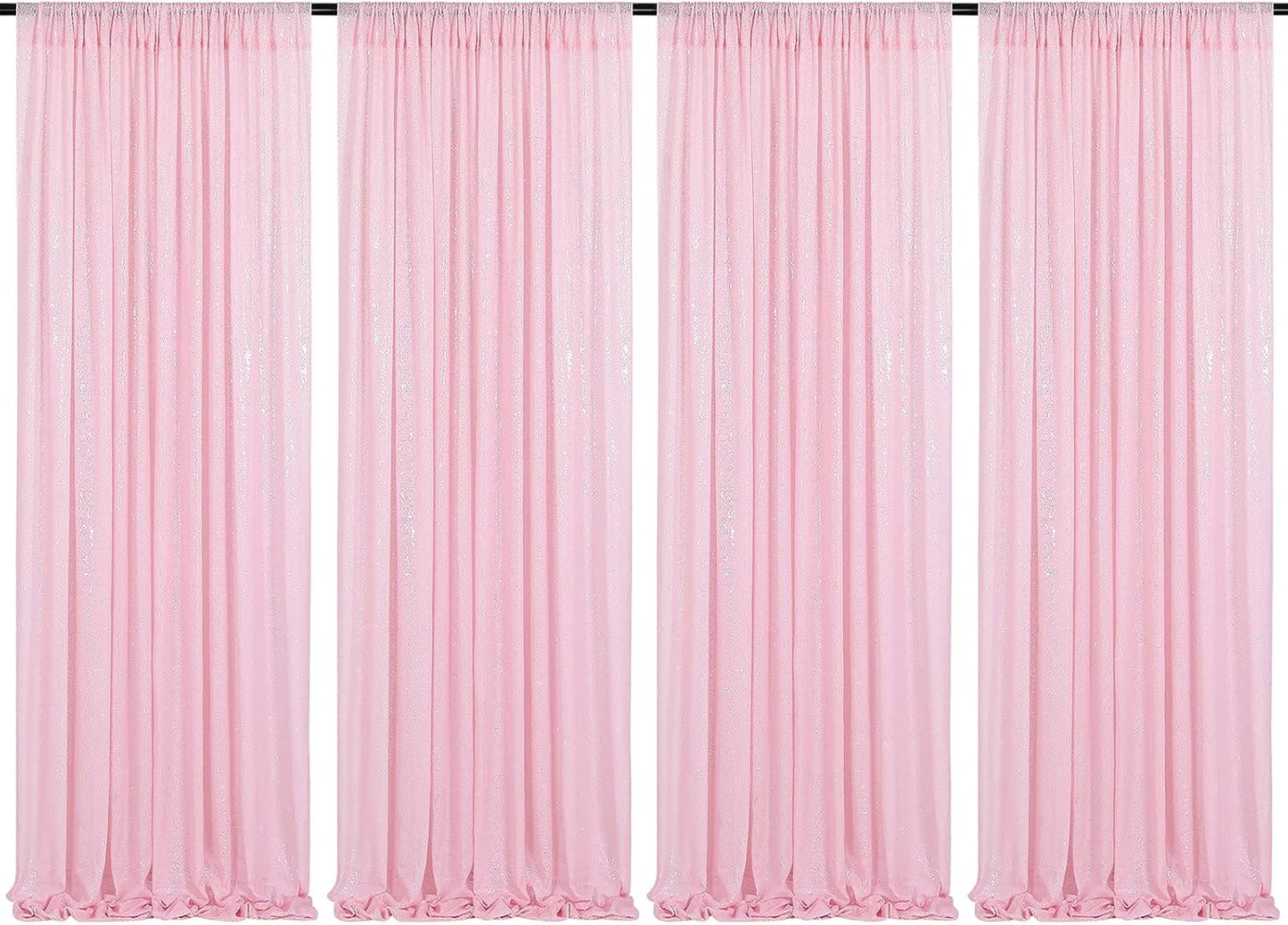 Pink Sequin Curtains for Stunning Wedding and Party Backdrops