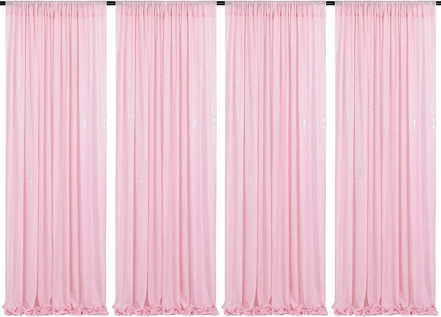 Pink Sequin Curtains for Stunning Wedding and Party Backdrops