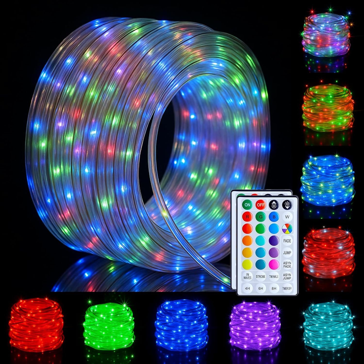 132Ft Color Changing Rope Lights for Outdoor and Indoor Use