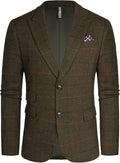 Men Tweed Blazer Wool Herringbone Sport Coat Jacket - Vintage Look You