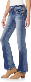 WallFlower Womens Legendary Bootcut Mid-Rise Jeans - Stretchy Shape