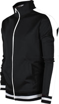 SCREENSHOT-TRACK JACKET Mens Slim Fit Side Taping Track (Style Y6T7)