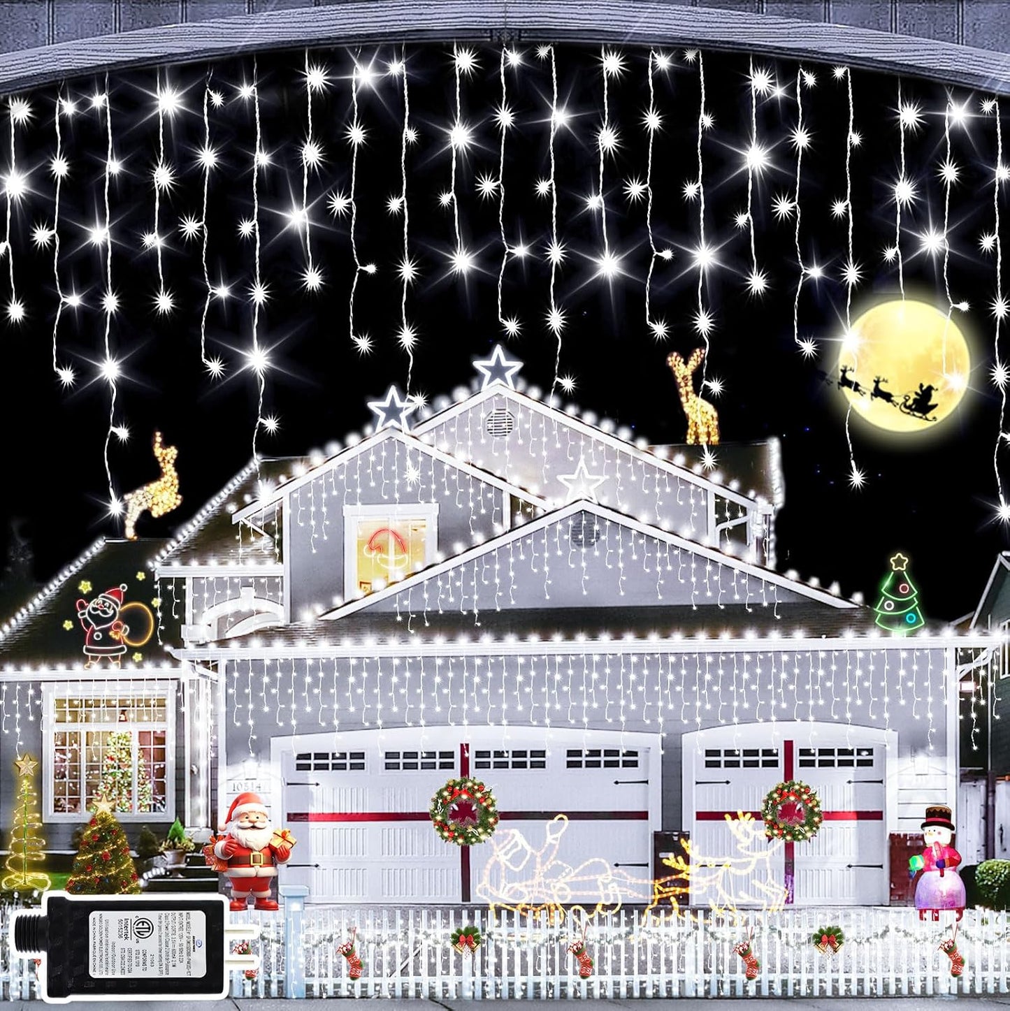 JXLEDAYY Christmas Lights 1280 LED String Lights for Holiday Decor