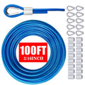 Stainless Steel Cable & Wire Rope 3/16 in Vinyl Coated Cable - Outdoor