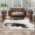 AROgan White 67.2 ft Faux Cow Print Rug Large - Soft Non-Slip Area Rug