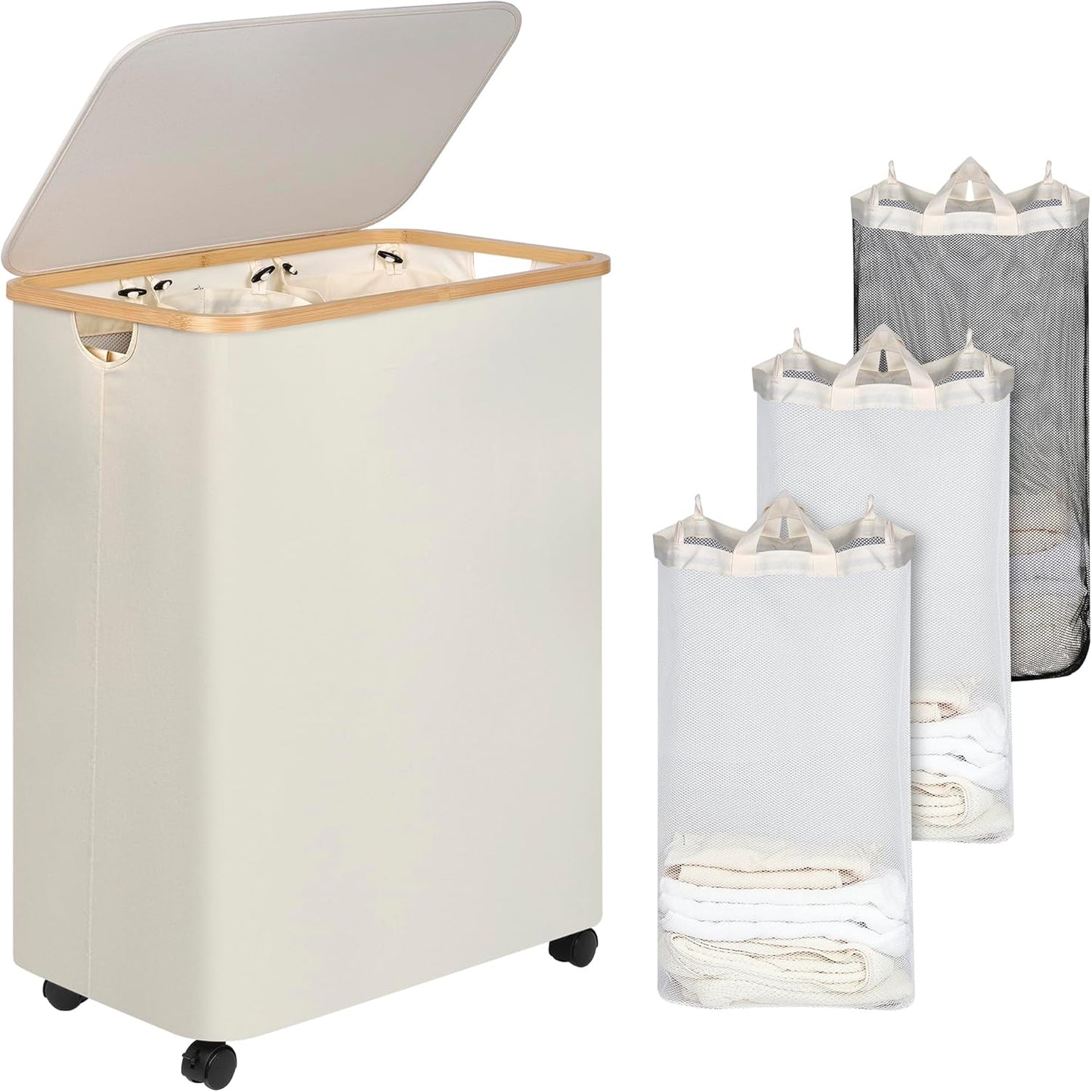 Lagre Laundry Basket with Wheels for Easy Laundry Organization
