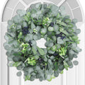 Eucalyptus Wreath for Front Door 24in - Realistic All-Season Greenery