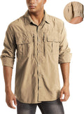 Men's UPF 50+ Sun Protection Button Down Shirt - Lightweight Outdoor