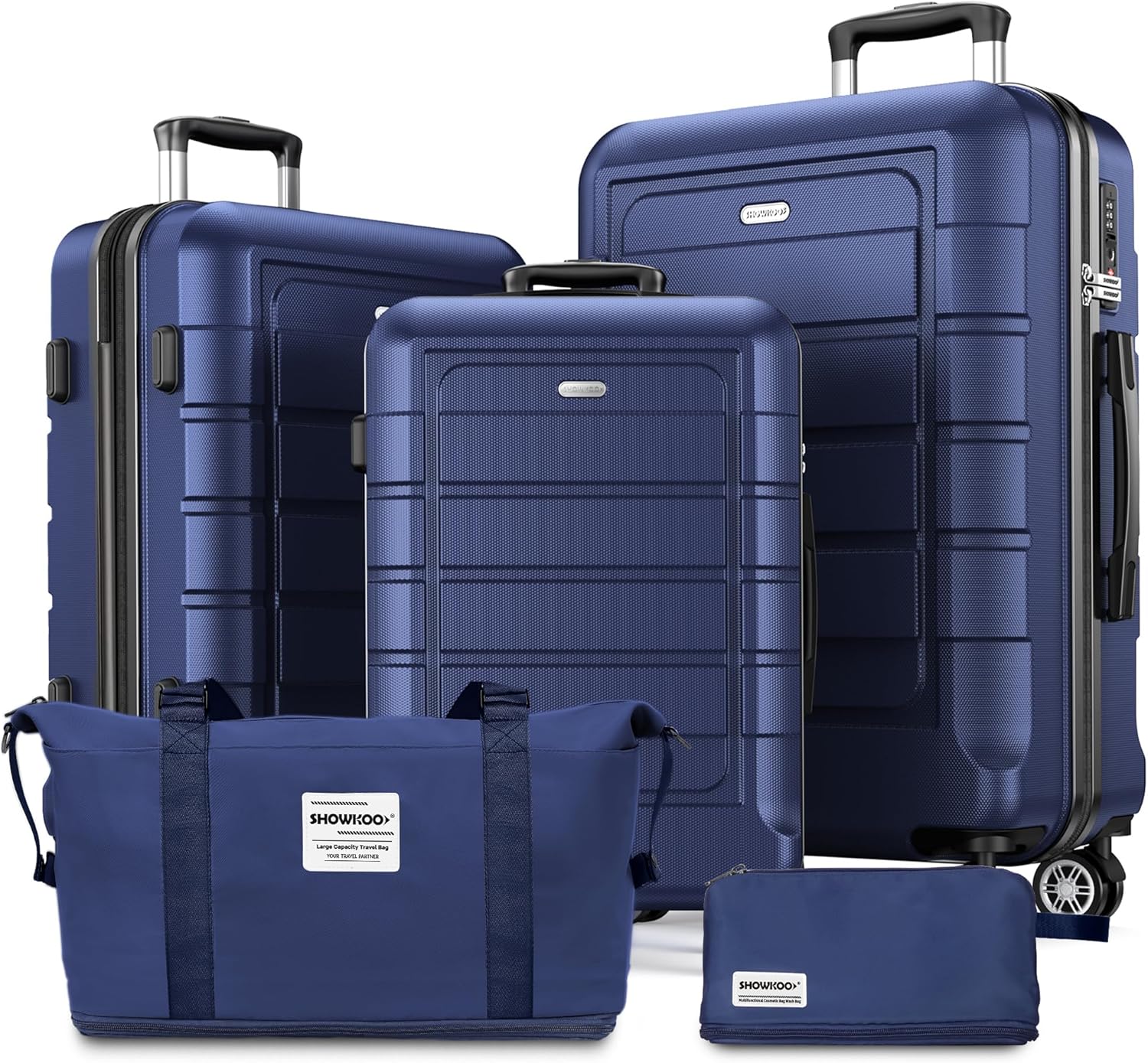 Durable SHOWKOO Luggage Sets with Expandable Design and TSA Lock