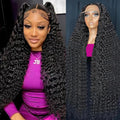 24in 13x6 Deep Wave Lace Front Wig Human Hair - Natural Deep Curls