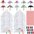 Large DIY Kites 30 Pack for Kids and Adults - Bulk Coloring Kit