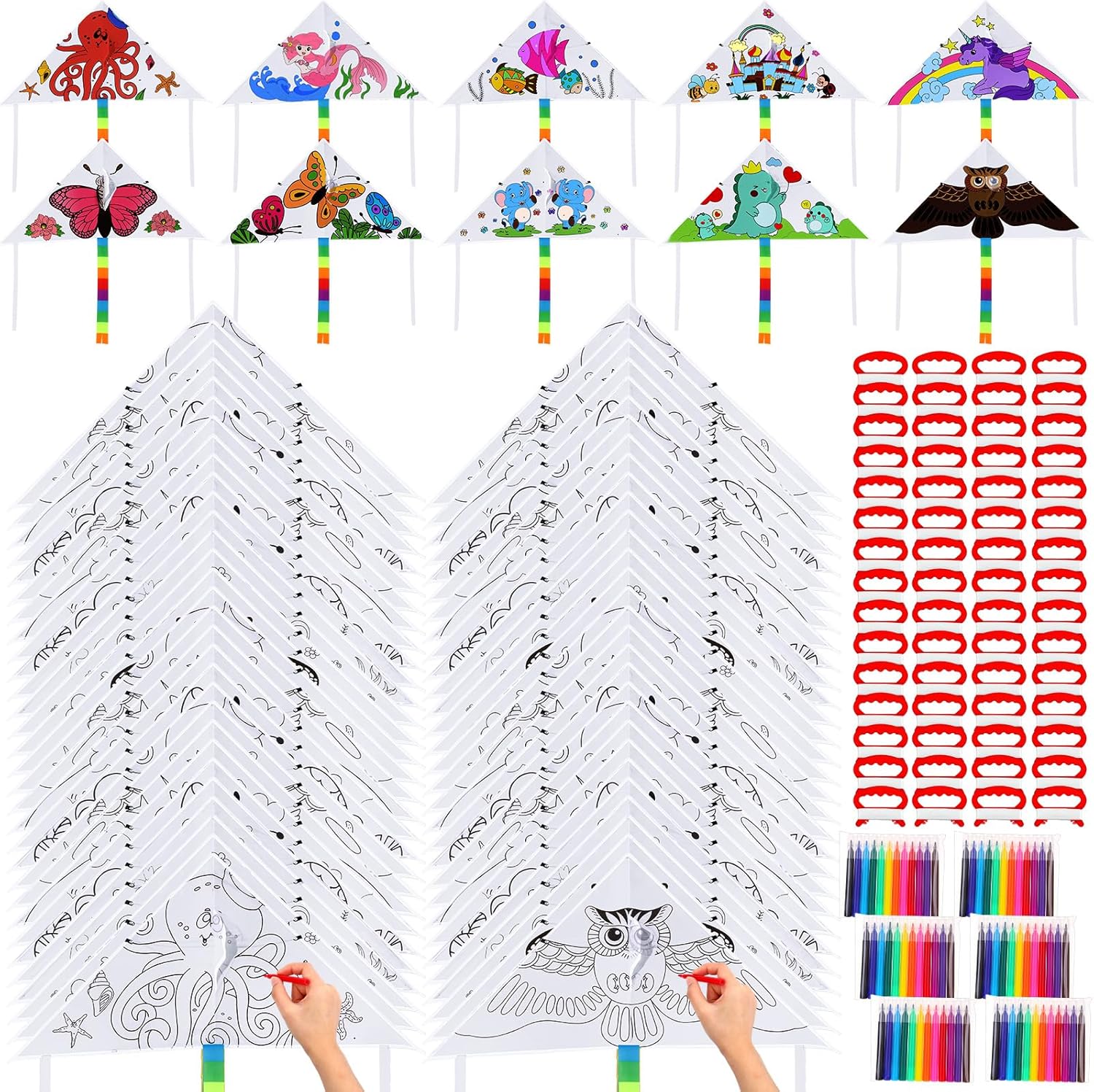 DIY Large Kites for Kids and Adults - 30 Pack Craft Kit