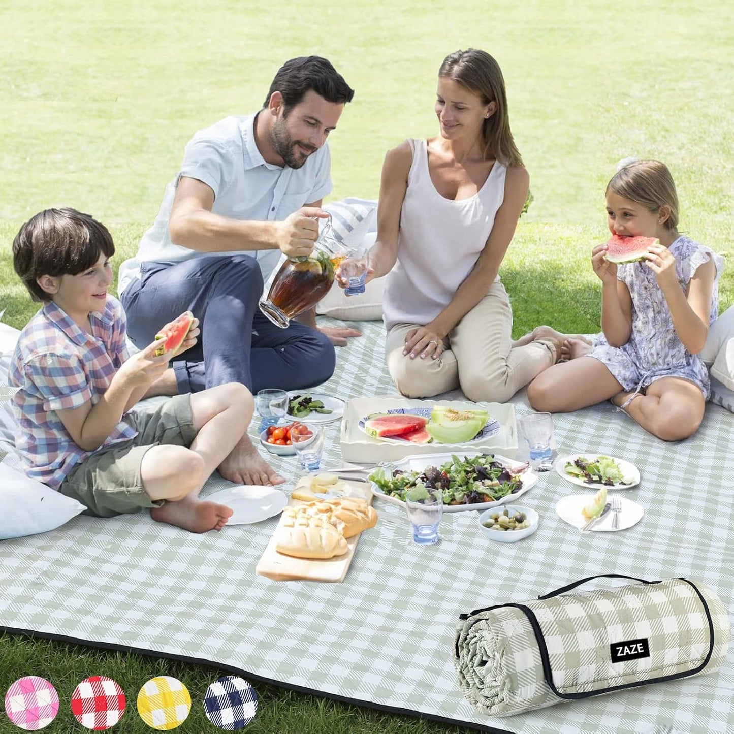 ZAZE Extra Large Picnic Blanket for Beach and Camping Fun