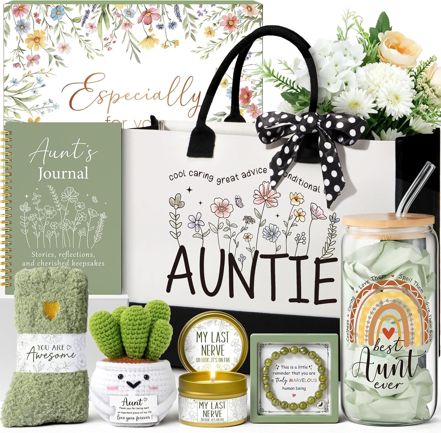 Unique Aunt Gifts Basket for Birthday and Christmas Celebrations