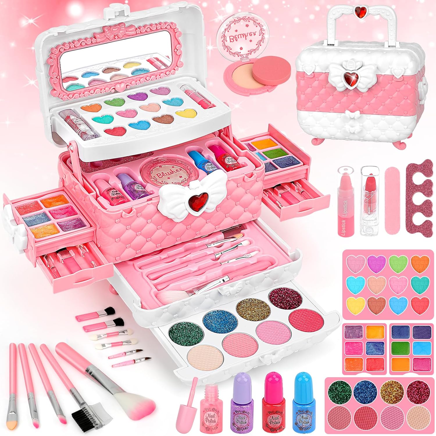 Teensymic Washable Makeup Kit for Girls - Perfect Princess Birthday Gift!