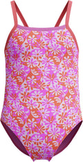 Speedo Girl's Swimsuit One Piece Thin Straps - Durable Pool Classic