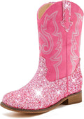 Girls Cowgirl Glitter Boots Mid Calf Toddler Cowboy Boot - Sparkly