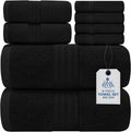 Luxury Bath Towels Set - 8 PC 100% Cotton for Home Spa Use
