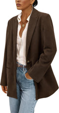 PRETTYGARDEN Women's Corduroy Blazer Jacket - Warm, Tailored Look