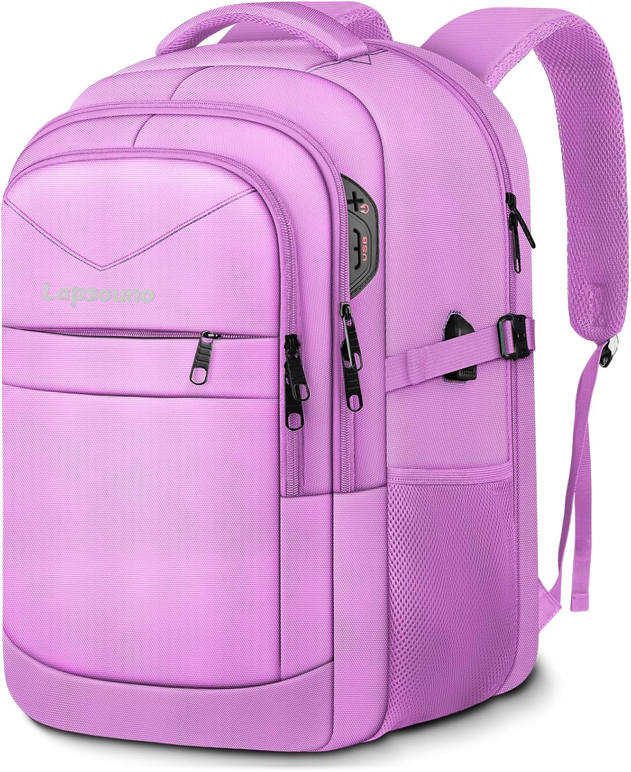 Lapsouno Large Laptop Backpack with USB Port for Travel