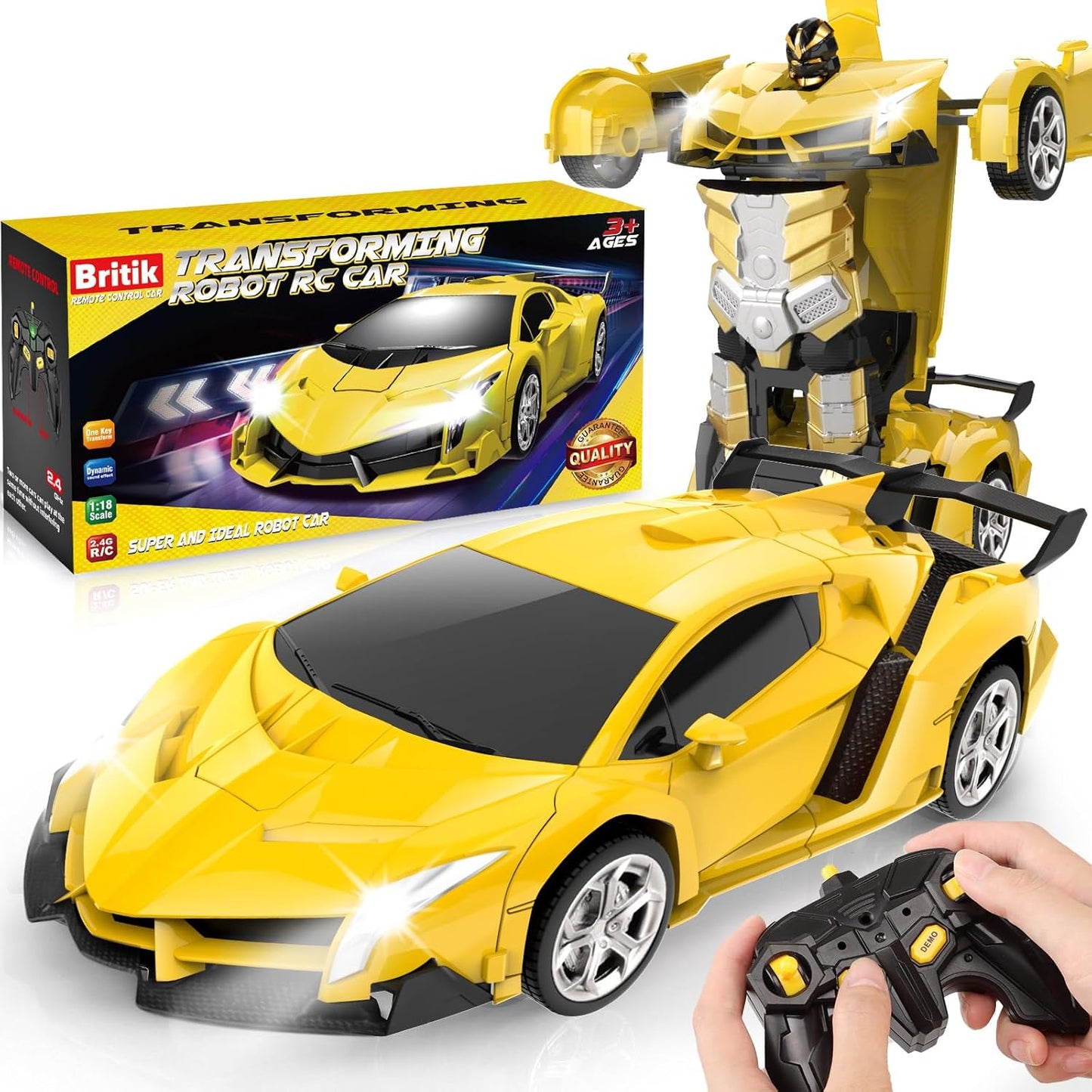 Britik Transform RC Car Toy | Ages 4-7 Boys