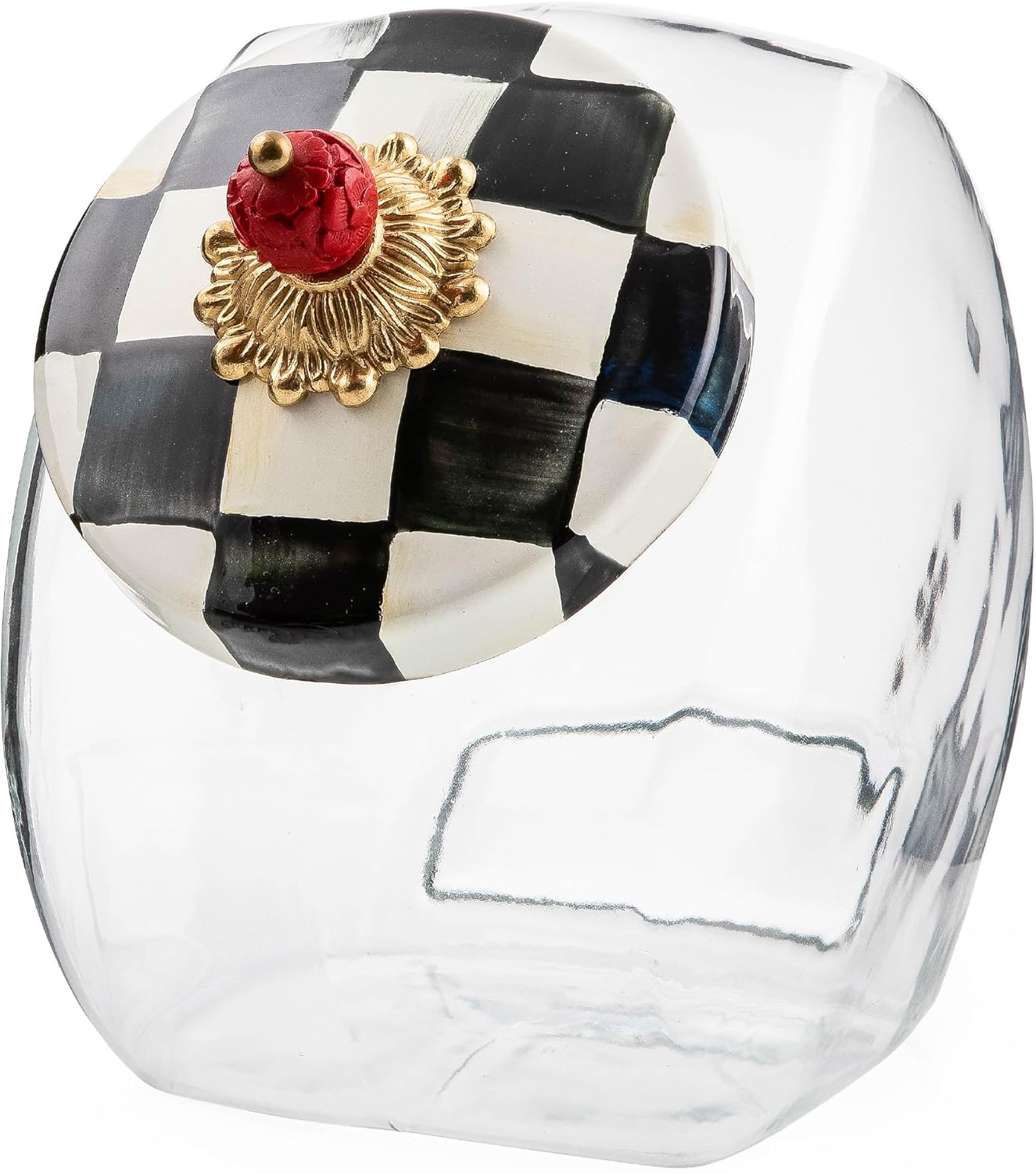MACKENZIE-CHILDS Cookie Jar with Enamel Lid for Stylish Storage