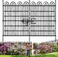 10 Panels Tall Garden Animal Barrier Fence with Gate - Decorative 42